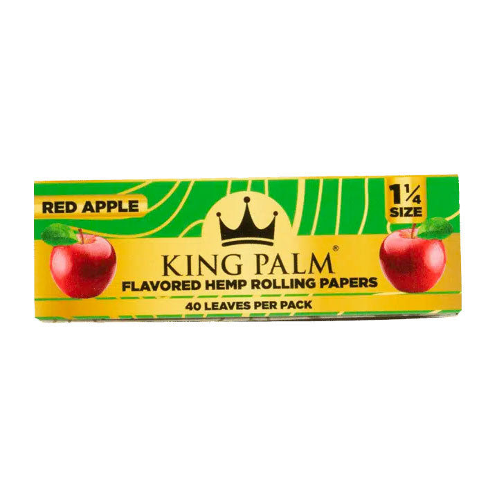 King Palm Hemp Rolling Papers 1 1/4 Size - Red Apple Flavor