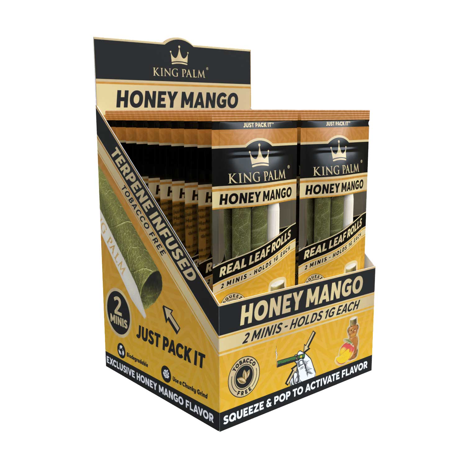 king palm 2 mini rolls honey mango flavor
