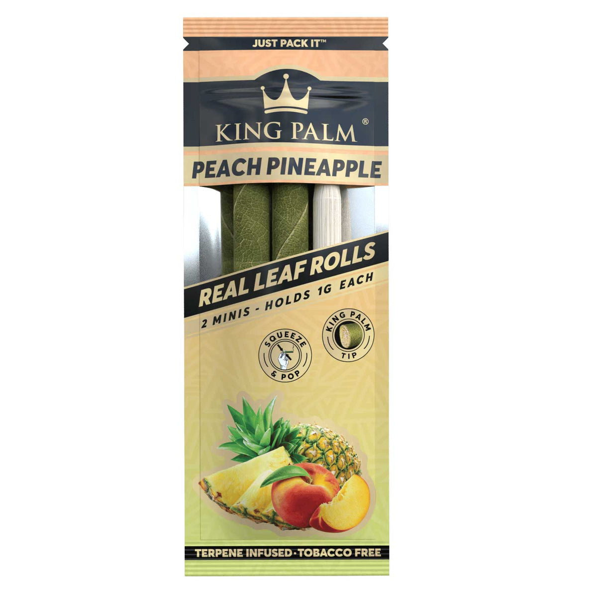 King Palm 2 Mini Rolls - Peach Pineapple Flavor