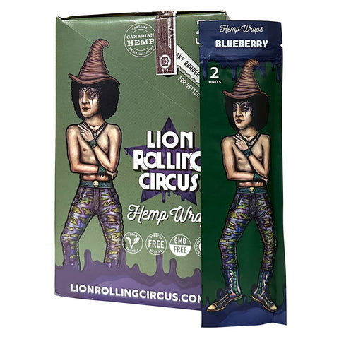 Lion Rolling Circus Hemp Wraps - Blueberry Flavor