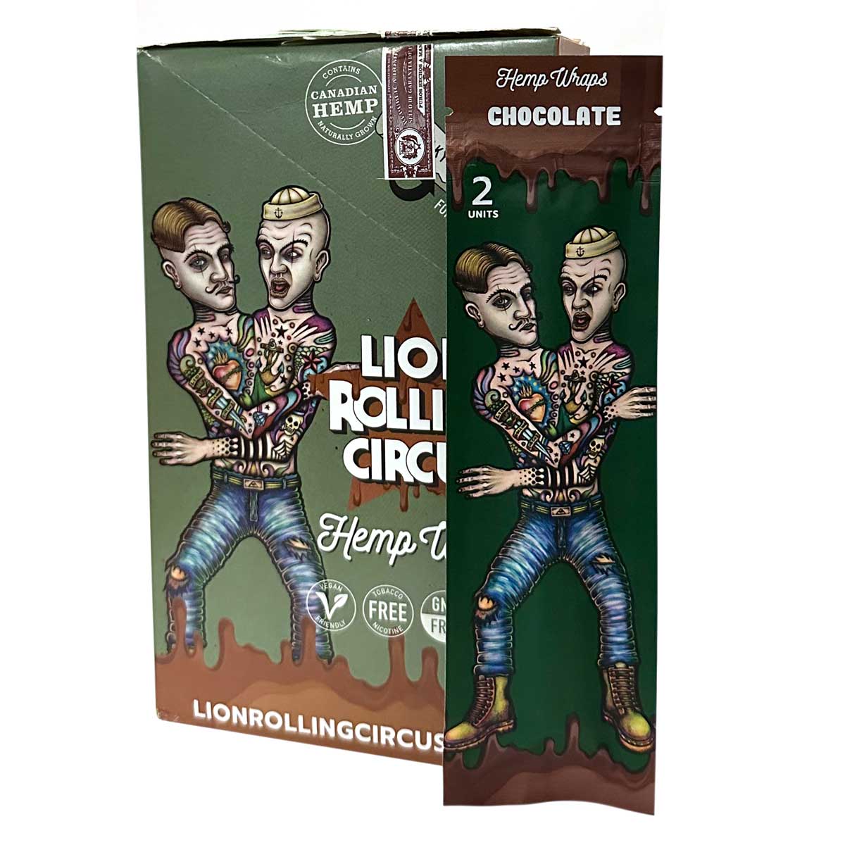 Lion Rolling Circus Hemp Wraps - Chocolate Flavor