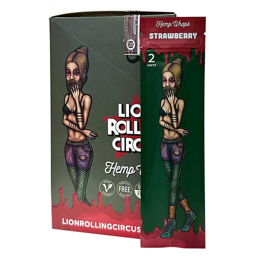 Lion Rolling Circus Hemp Wraps - Strawberry Flavor