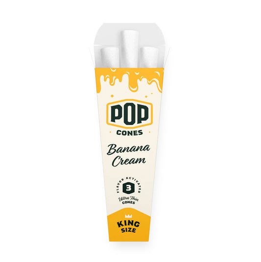 Pop Ultra Thin Cones - Banana Cream (King Size)