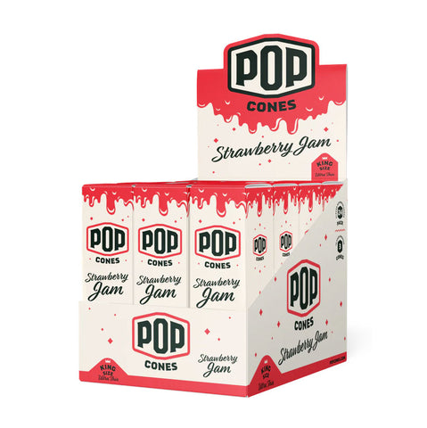 Pop Ultra Thin Cones - Strawberry Jam (King Size)