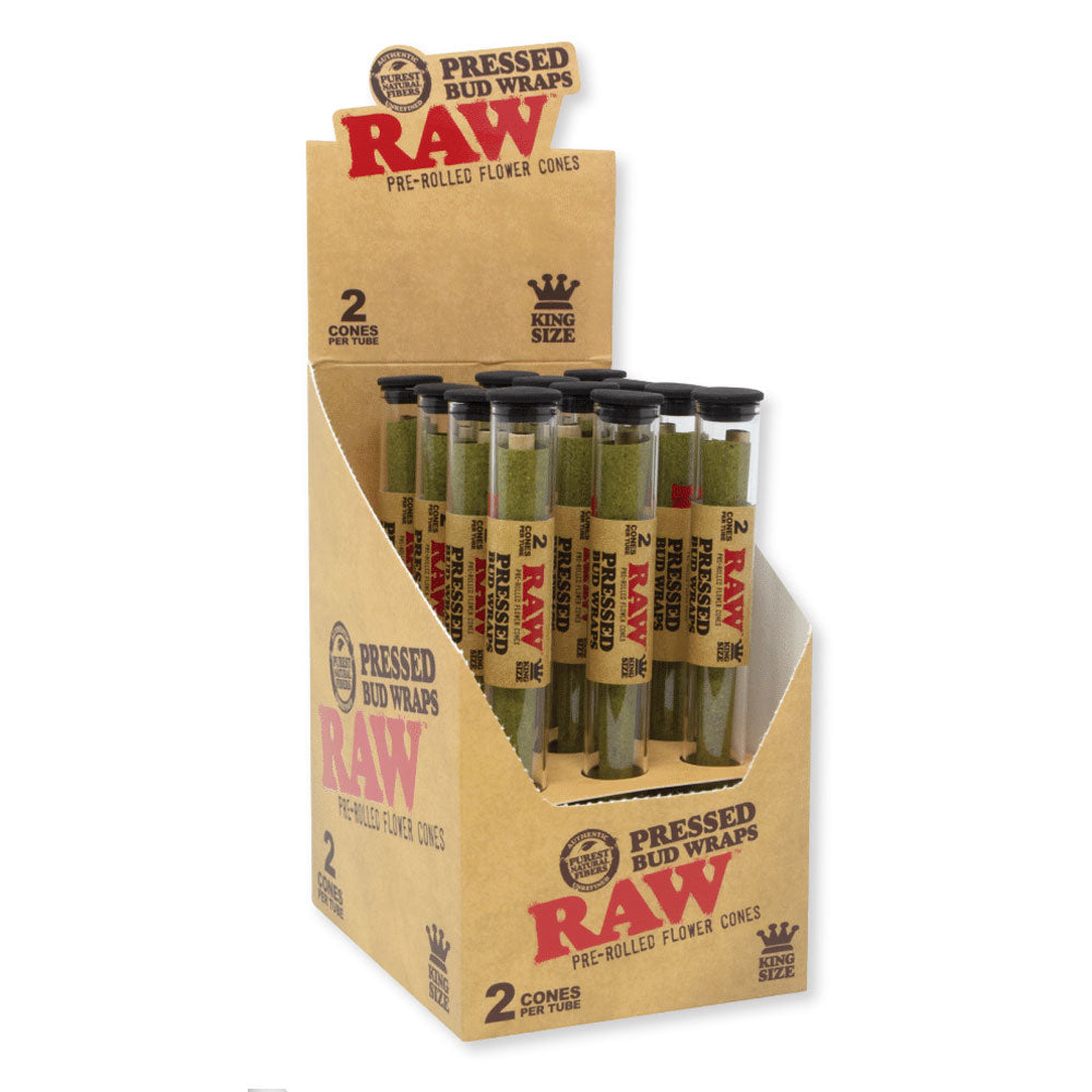 RAW Pressed Bud Wraps King Size Pre Rolled Flower Cones