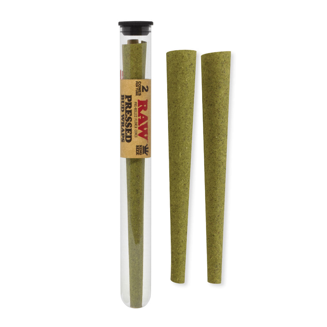 RAW Pressed Bud Wraps King Size Pre Rolled Flower Cones