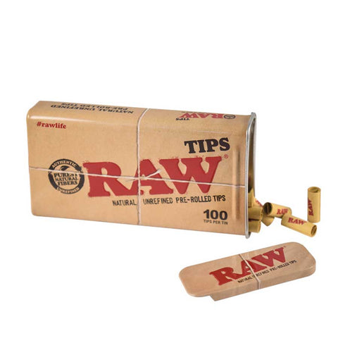 RAW Pre Rolled Tips 100ct Tin