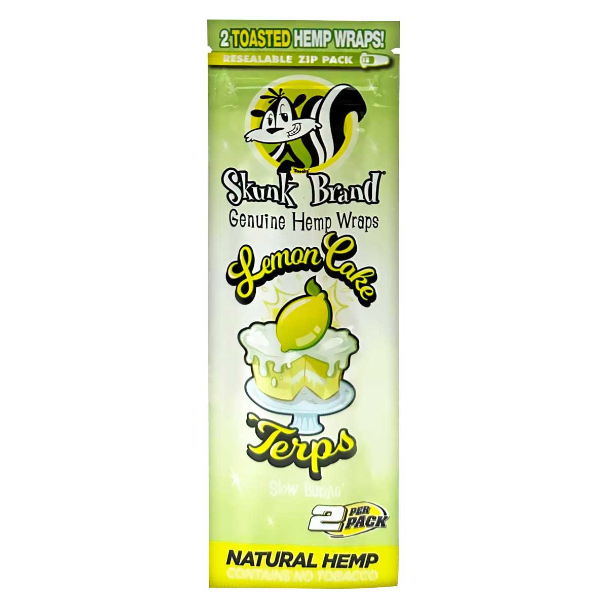 skunk terp enhanced hemp wraps lemon cake flavor