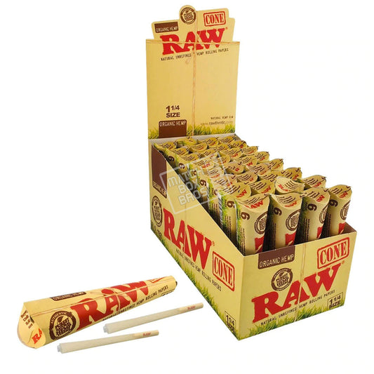 RAW Cone Organic 1¼ - 6/Pack Open Box