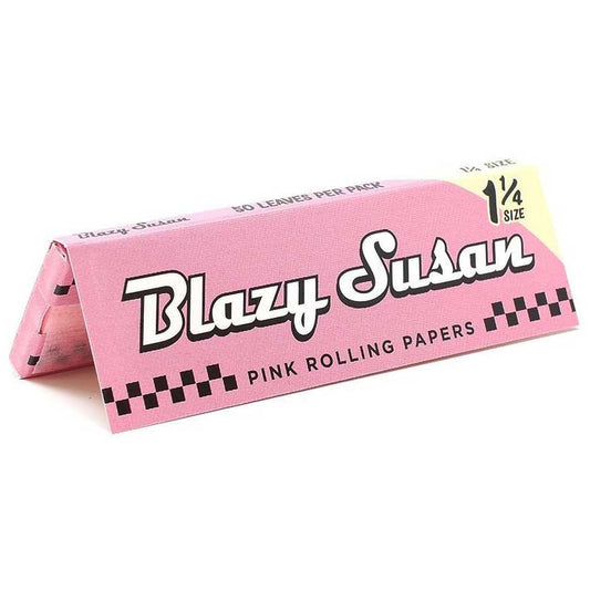 Blazy Susan 1 1/4 Size Pink Rolling Paper Single Pack