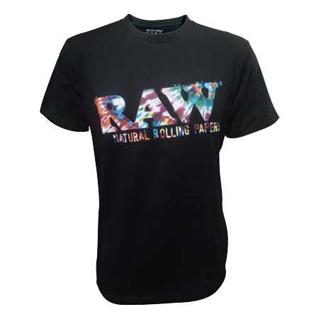 raw logo shirt tie dye