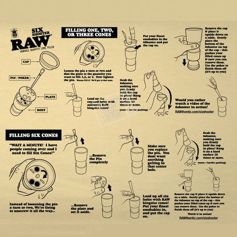 RAW Six Shooter Instructions