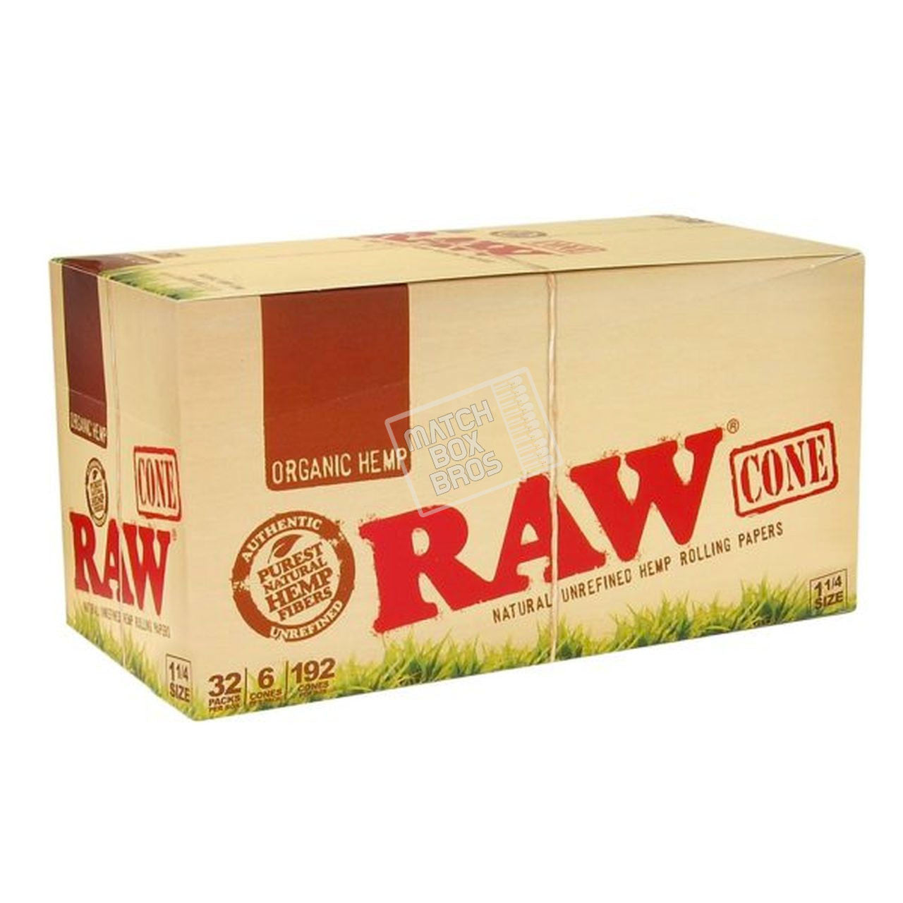 RAW - Organic 1 1/4 Pre-Rolled Cones 6ct