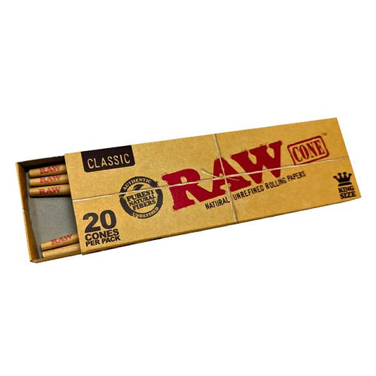 RAW Classic King Size Pre Rolled Cones (20 Pack)