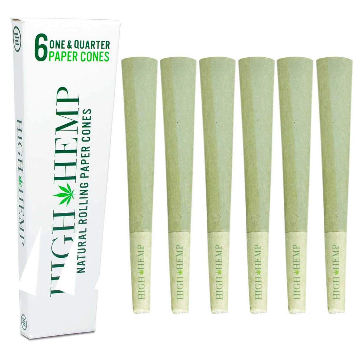 High Hemp 1 1/4 Size Pre Rolled Cones (6 Pack)