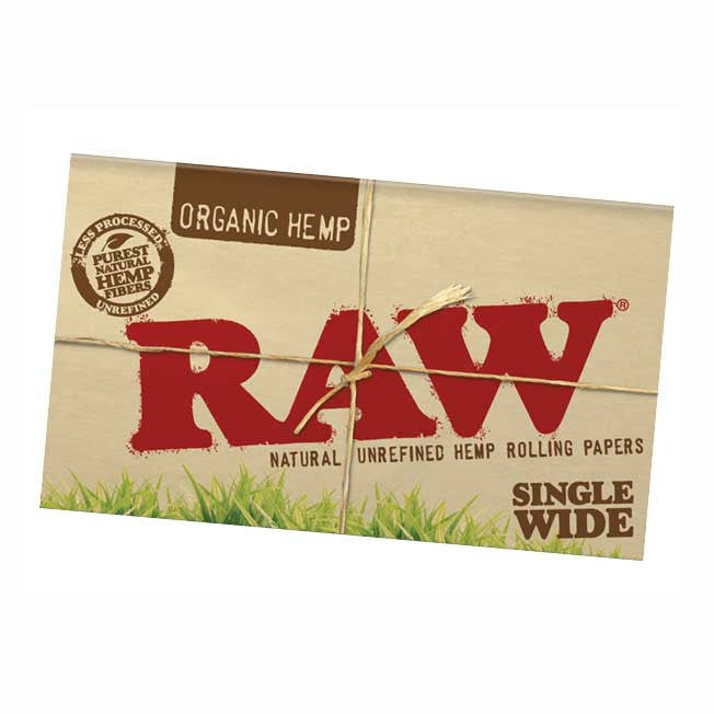 Raw Organic Hemp Single Wide Rolling Paper Double Feed Matchboxbros