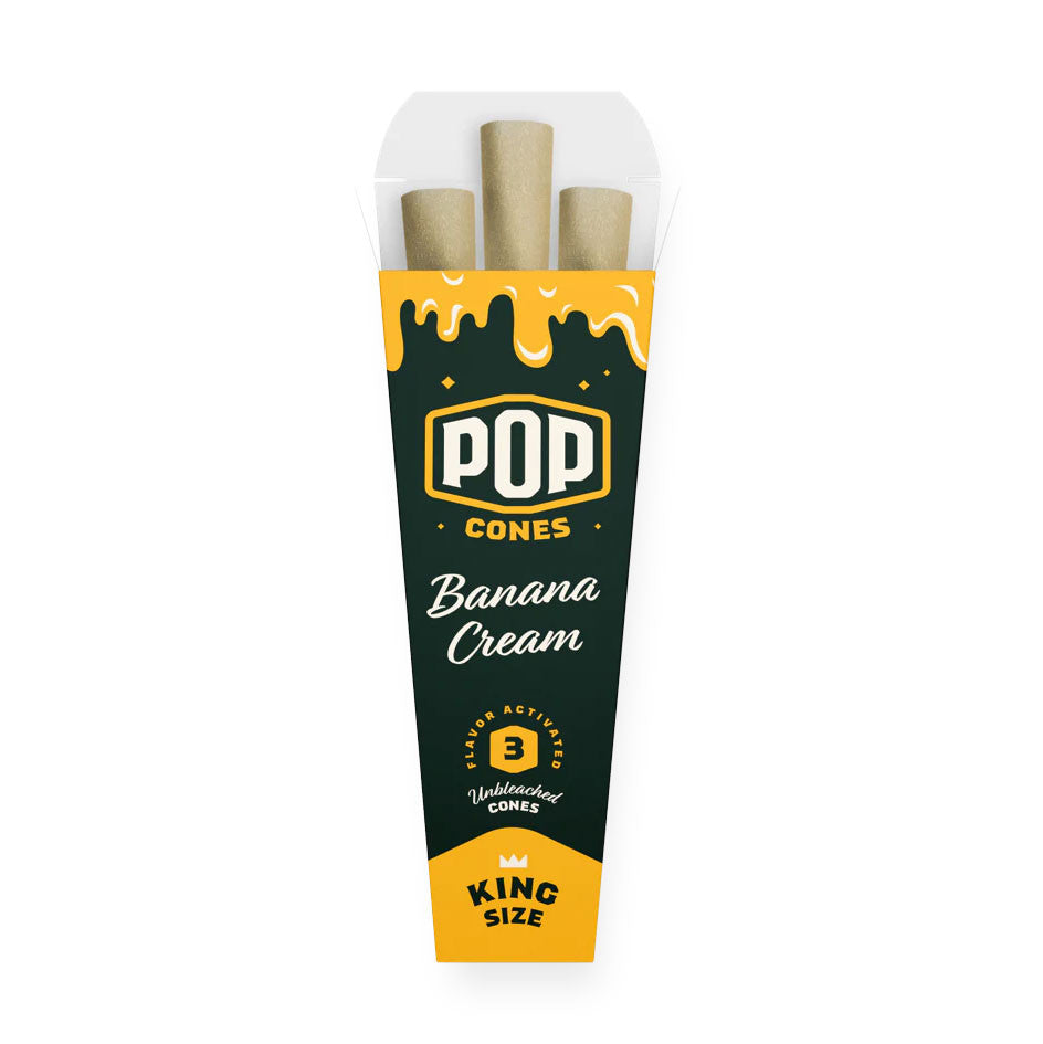POP Unbleached Cones - Banana Cream (King Size)