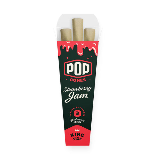 POP Unbleached Cones - Strawberry Jam (King Size)