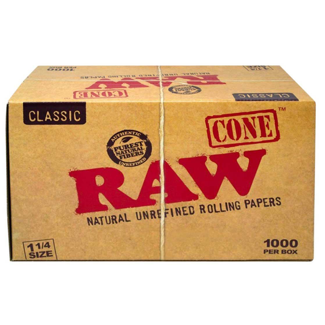 RAW Classic 1 1/4 Size Pre Rolled Cones (1000/Box)