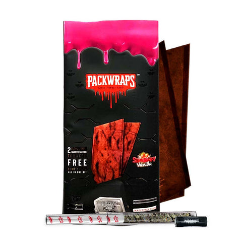PACKWRAPS Hemp Wraps Strawberry Vanilla Flavor