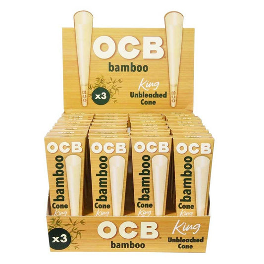 OCB Bamboo King Size Pre Rolled Cones (3 Pack)
