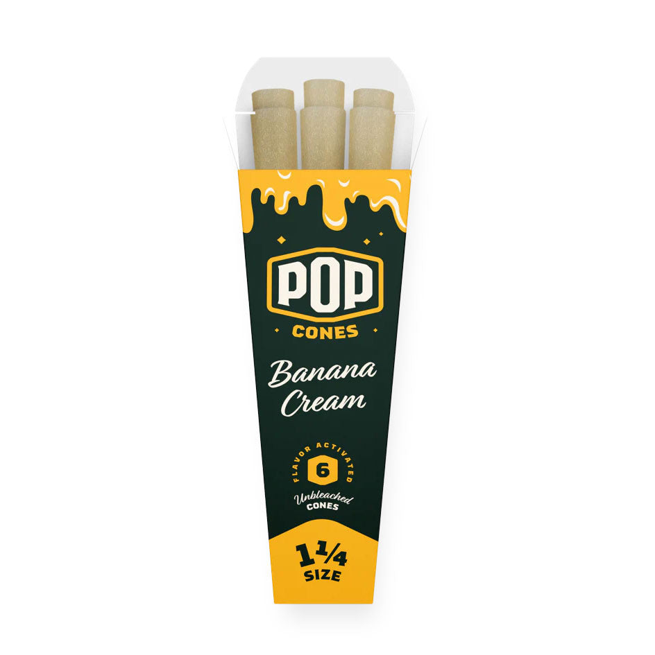 pop pre rolled cones banana cream 1 1 4 size