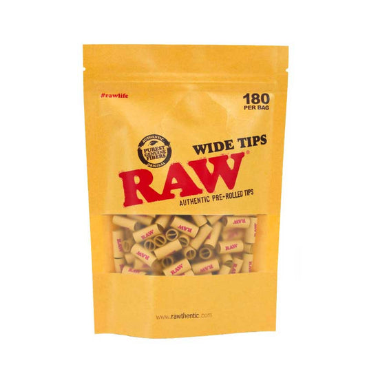 RAW 180 Pre Rolled Wide Tips Bag