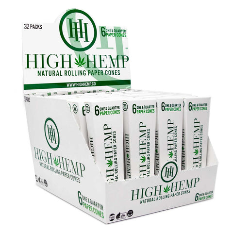 High Hemp 1 1/4 Size Pre Rolled Cones (6 Pack)