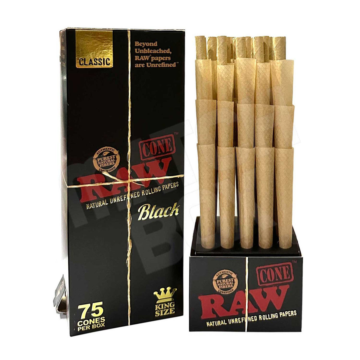 Raw Black 20 cones King Size pré-roulé - Produits