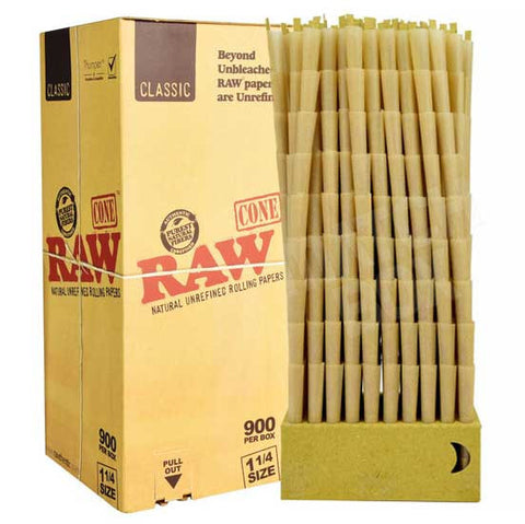 RAW Classic 1 1/4 Pre Rolled Cones (900/Box)