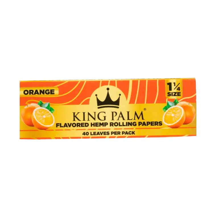 King Palm Hemp Paper Orange 1 1/4 Size